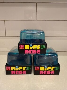 Needoh Nice Berg Blue Squish Toy - Super Solid Squish NEW in Box